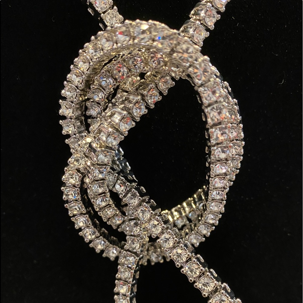 Rhinestone tennis necklace